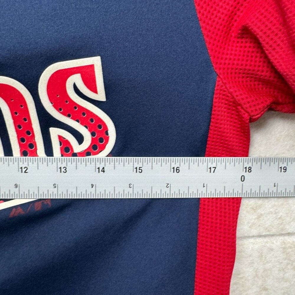 Majestic Cool Base Myrtle Beach Twins Baseball Jersey Youth Large Blue Red #10 - Picture 8 of 9